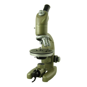 Vicker Instruments Monocular Polarizing Microscope - Three Objectives, Illumination, Carry Case - Reconditioned Vicker Instruments Monocular Polarizing Microscope - Three Objectives, Illumination, Carry Case - Reconditioned
