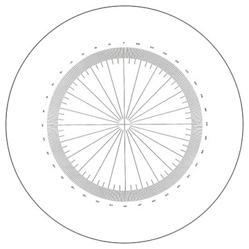 Comparator Reticle, 360 Degrees Comparator Reticle, 360 Degrees