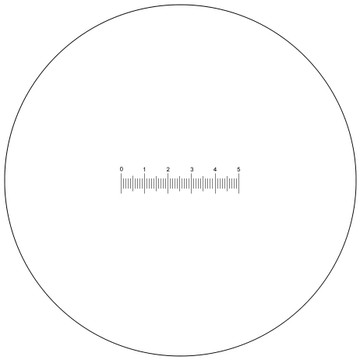Scale Reticle, 50 Divisions, Numbered 0 to 5 Scale Reticle, 50 Divisions, Numbered 0 to 5
