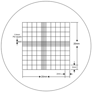 Whipple Hauser Reticle, 20 mm x 20 mm Whipple Hauser Reticle, 20 mm x 20 mm