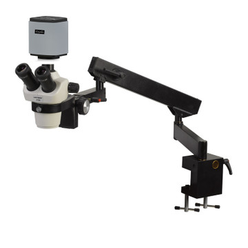 UNITRON Z730 Trinocular Zoom Stereo Digital Microscope Package on Flex Arm Stand UNITRON Z730 Trinocular Zoom Stereo Digital Microscope Package on Flex Arm Stand