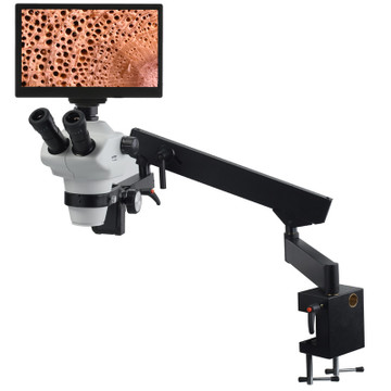 UNITRON Z850 Zoom Stereo Digital LCD Microscope Package on Flex Arm Stand UNITRON Z850 Zoom Stereo Digital LCD Microscope Package on Flex Arm Stand
