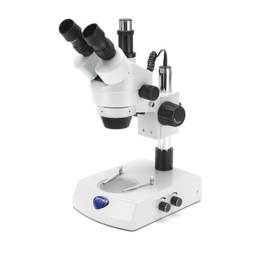 OPTIKA SZM-2 Trinocular Stereo Zoom Microscope on Halogen Pole Stand, 7x - 45x Magnification - Special Price! OPTIKA SZM-2 Trinocular Stereo Zoom Microscope on Halogen Pole Stand, 7x - 45x Magnification - Special Price!