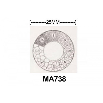 Meiji MA738 Grain Sizing Reticle for Steel, 25 mm Diameter Meiji MA738 Grain Sizing Reticle for Steel, 25 mm Diameter
