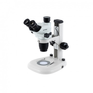 UNITRON 13539 Z645 Trinocular Stereo Zoom Microscope on Coaxial Coarse/Fine Focusing LED Stand, 6.7x - 45x Magnification UNITRON 13539 Z645 Trinocular Stereo Zoom Microscope on Coaxial Coarse/Fine Focusing LED Stand, 6.7x - 45x Magnification
