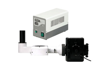 CZ Fluorescence module with Blue and Green Excitation filters, trinocular tube and power supply with mercury lamp (100 hour life) uses GCQ-100 mercury