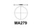 MA279 Cross-line reticle, 19mm diameter