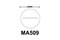 MA509 Eyepiece Micrometer, 5mm divided into 100 units, 25 mm diameter