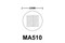 MA510 Eyepiece Micrometer, 10mm square into 100 parts, 25 mm diameter