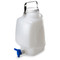 Carboy, Rectangular with Spigot and Handle, PP, White PP Screwcap, 20 Liter, Molded Graduations, Autoclavable