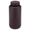 Bottle, Wide Mouth, Round, Amber HDPE with Amber PP Closure, 250mL, Bulk Packed with Bottles and Caps Bagged Separately, 250/Case
