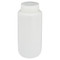 Bottle, Wide Mouth, Round, HDPE with PP Closure, 500mL, Bulk Packed with Bottles and Caps Bagged Separately, 125/Case