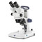 Trinocular stereo zoom microscope StereoBlue, 0.7x to 4.5x zoom objective, magnification from 7x to 45x, ergonomically stand with incident and transmitted LED illumination, with CMEX-18 Pro, 18.0MP digital USB-3 camera with 1/2.3 inch CMOS sensor