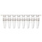 0.2mL 8-Strip Tubes, with Separate 8-Strip Clear Flat Caps, Natural