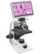 OPTIKA B-151R-PLV - B-150 Monocular brightfield microscope, fixed stage, 400x, PLAN, rechargeable batteries, with 7" monitor bundle