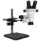 Scienscope SZ-PK5S-R3E, SSZ-II Stereo Zoom Binocular Microscope on Single Arm Boom Stand with LED Ring Light, 6.7x to 45x Magnification