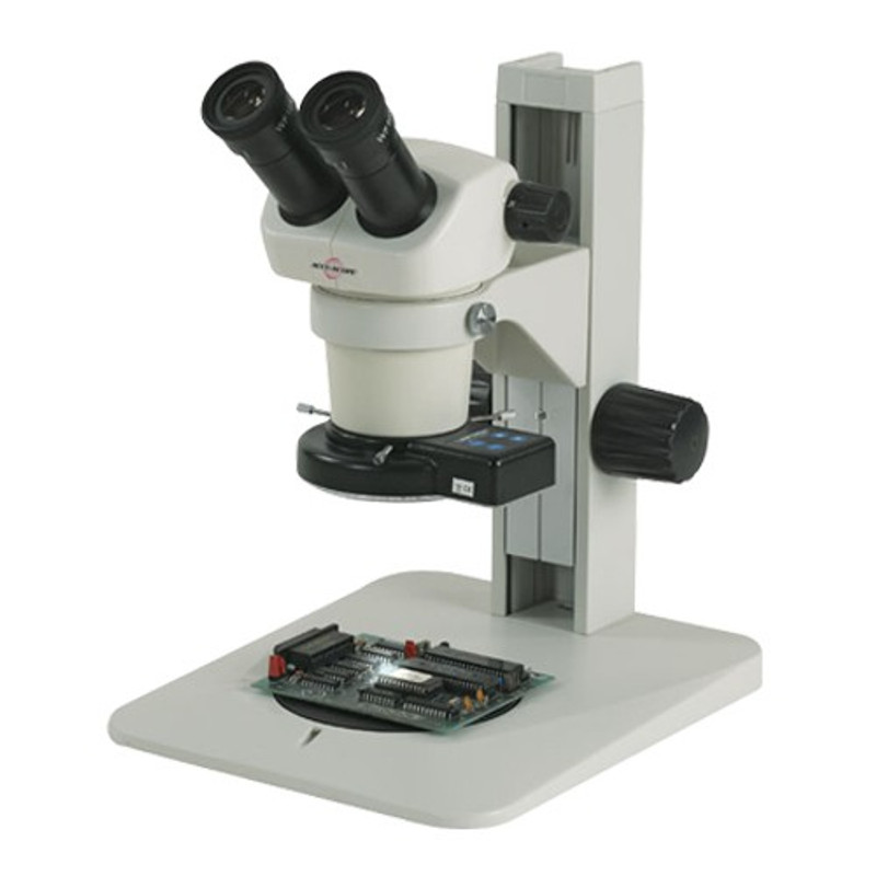 ACCU-SCOPE 3072-13-PFS Binocular Stereo Microscope on Plain Focusing Stand, 10x & 30x Magnification