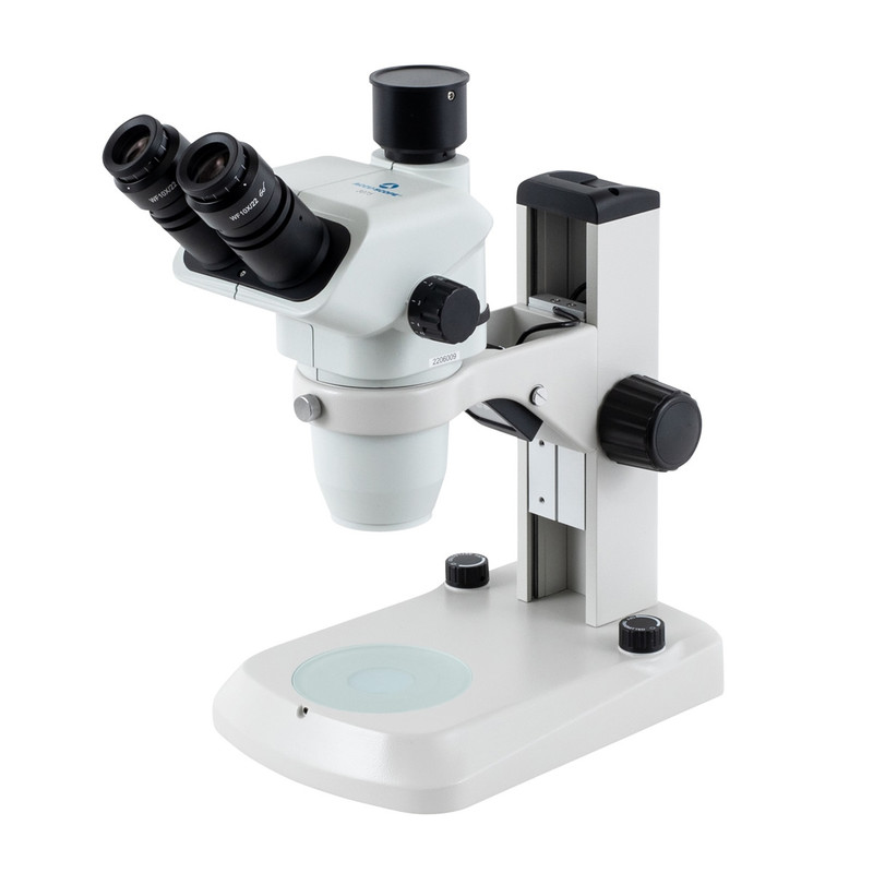 ACCU-SCOPE 3076-LED-E Trinocular Zoom Stereo Microscope on E-LED Stand, 6.7x - 45x Magnification
