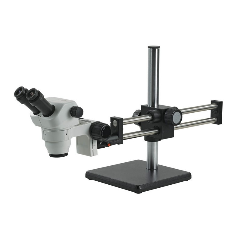 ACCU-SCOPE 3078-BBS Binocular Zoom Stereo Microscope on Ball Bearing Boom Stand, 8x - 35x Magnification