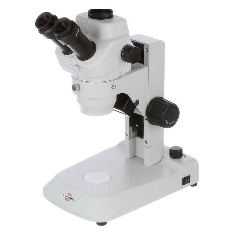 ACCU-SCOPE 3079-LED Trinocular Zoom Stereo Microscope on LED Stand, 8x - 35x Magnification