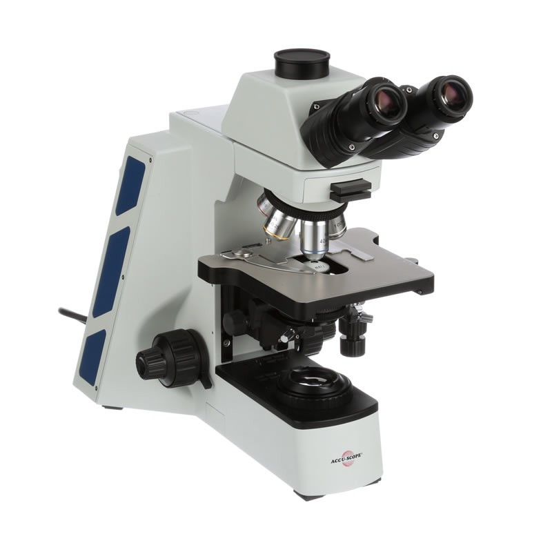 ACCU-SCOPE EXC-400 Trinocular Phase Contrast Live Blood Cell Analysis Microscope