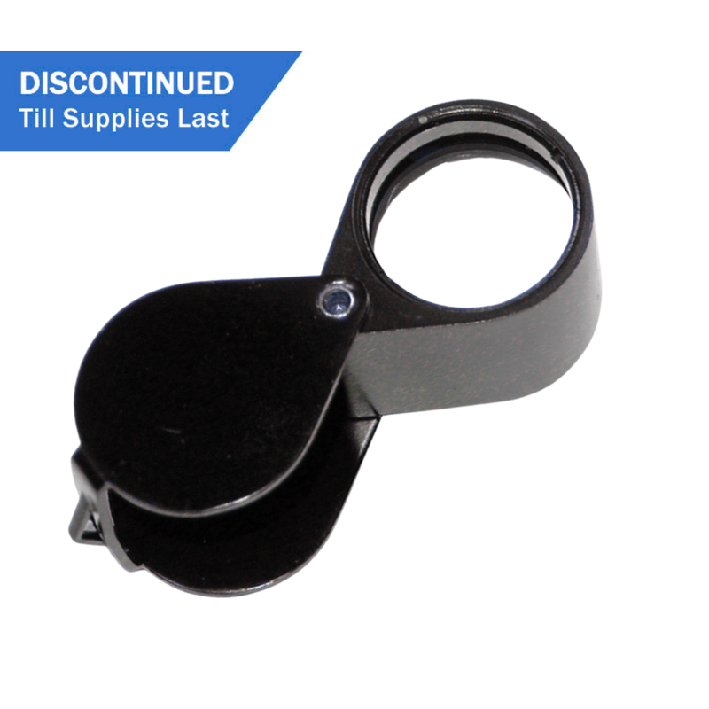 MG600/10 Diamond loupe 10X triplet, 21mm diameter egg-shaped, black anodized