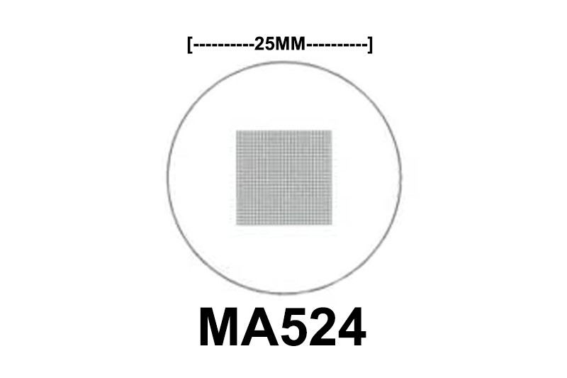 MA524 Eyepiece Micrometer, 10mm square into 400 parts, 25 mm diameter