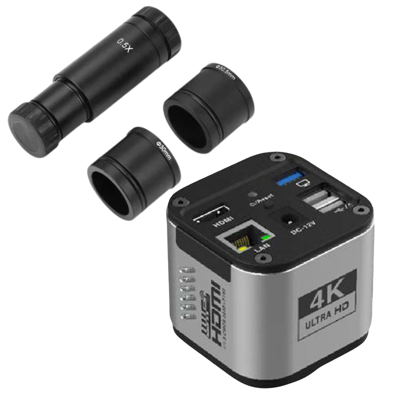 BHDC-5605 4K WiFi6 Digital Microscope Camera with 0.5X C-Mount Reduction Lens & Adapter Rings
