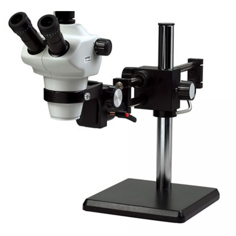 UNITRON 13136 Z850 Trinocular Stereo Zoom Microscope on Ball Bearing Boom Stand, 8x - 50x Magnification