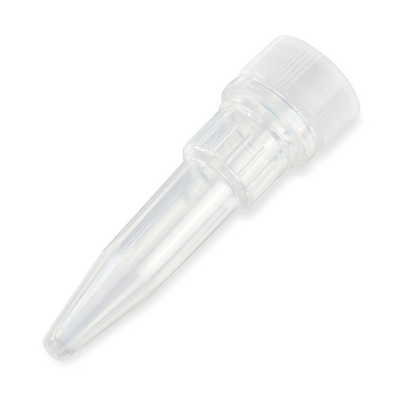 Microtube, 0.5mL, Attached Screw Cap for Color Insert, with O-Ring, STERILE, PP, 500/Bag, 2 Bags/Unit