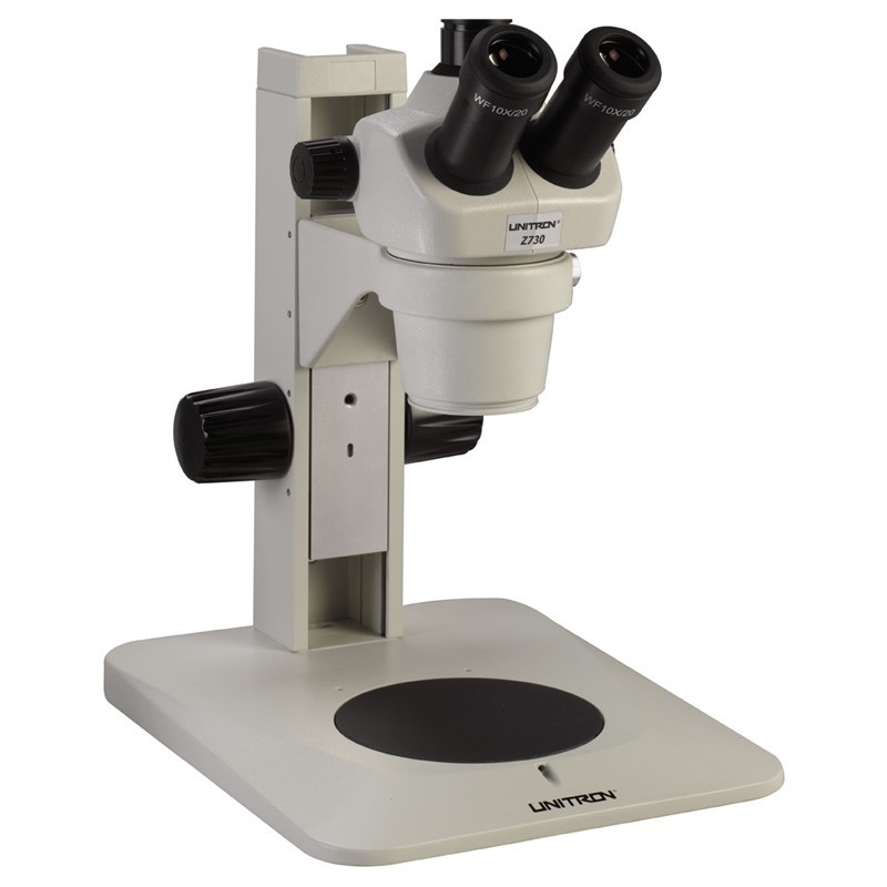 UNITRON 13230 Z730 Trinocular Zoom Stereo Microscope on Plain Focusing Stand, 7x - 30x Magnification