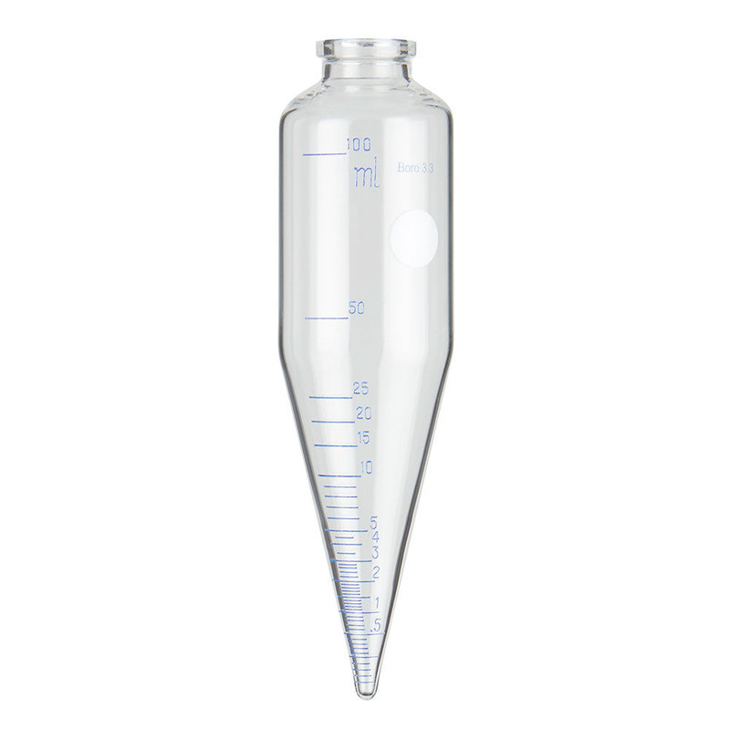 Centrifuge Tube, Glass, Conical Bottom, 6 Inch, Oil Centrifuge Tube, 100mL