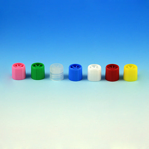 Screw Cap with Silicone Washer for Sample Tubes with External Threads (#'s: 6030-6059), Orange