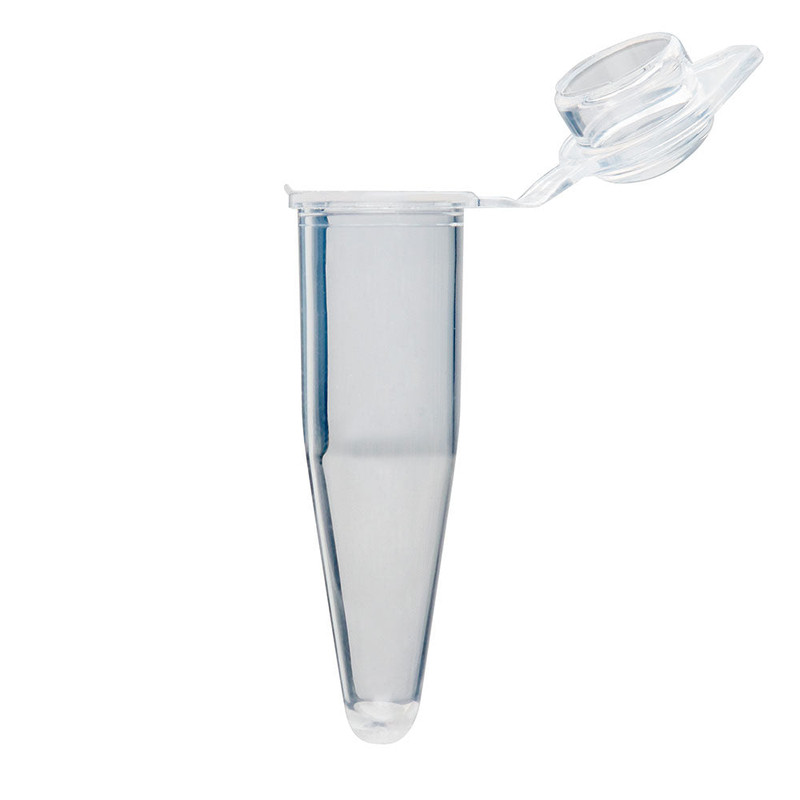 0.2mL Individual PCR Tube with Optically Clear Flat Cap for qPCR, Clear