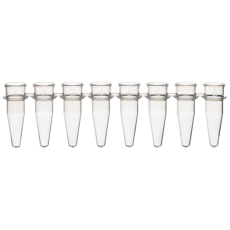 0.2mL 8-Strip Tubes, No Caps, Natural