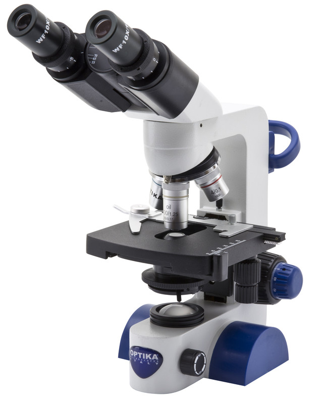 OPTIKA B-69 - B-60 Binocular brightfield microscope, 1000x, rechargeable batteries (not included)