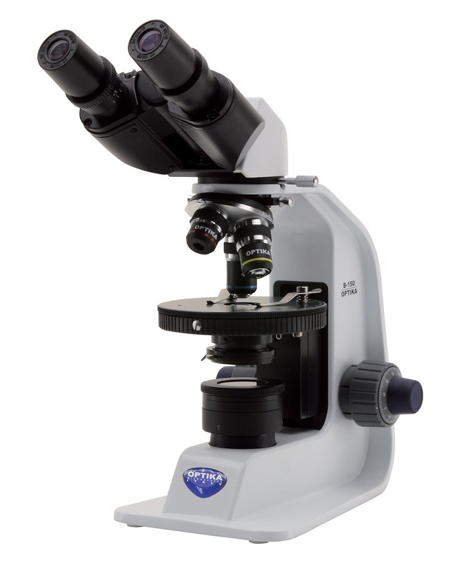 OPTIKA B-150P-BRPL - B-150 Binocular polarizing microscope, 400x, PLAN, rechargeable batteries