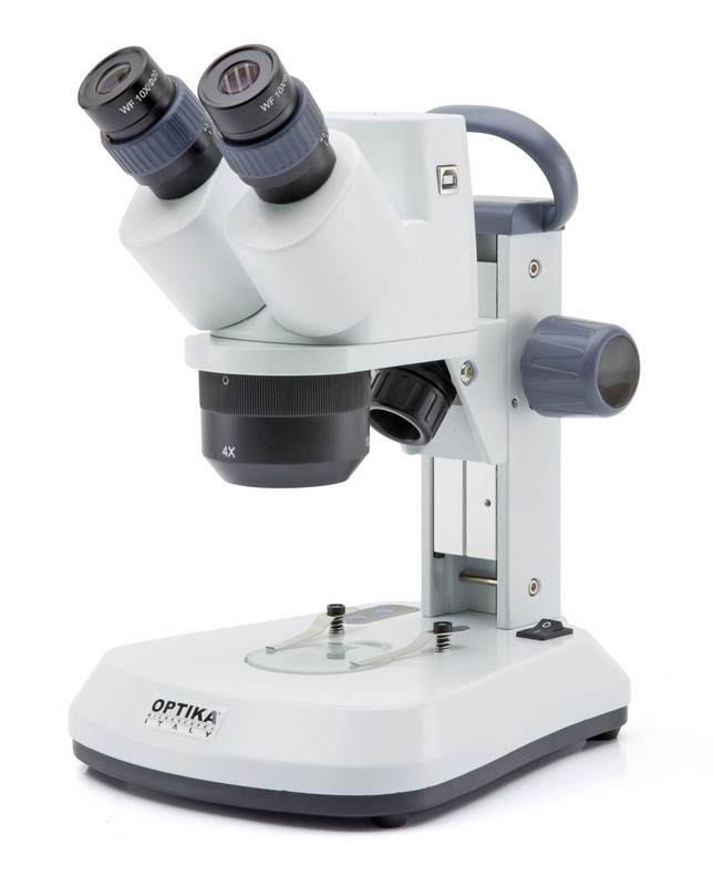OPTIKA SFX-91D - SFX Digital stereomicroscope, fixed arm, 10x20x40x, touch panel, LED Incident & transmitted light, rechargeable batteries (not included)