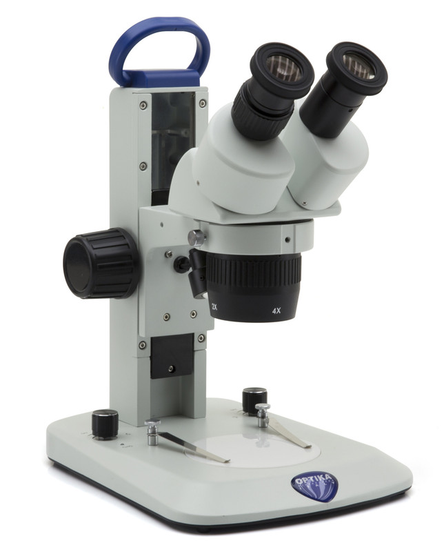 OPTIKA SLX-1 - SLX Stereomicroscope, fixed arm, 20x40x, LED Incident & transmitted light, rechargeable batteries (not included)