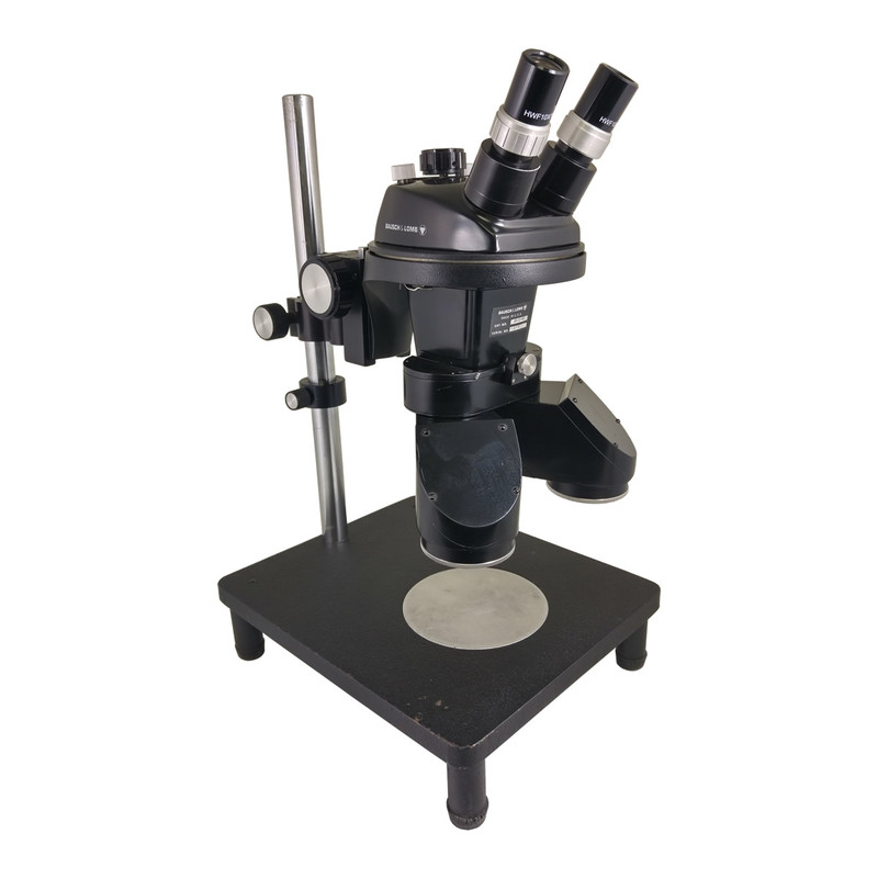 Bausch & Lomb Stereo Zoom 4 Microscope with Comparison Attachment on a Wide Surface Pole Stand - Reconditioned