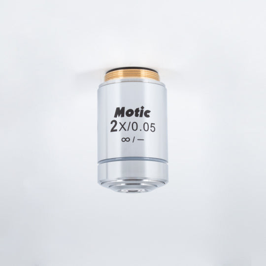 Motic BA410E Objective - CCIS® Plan achromatic objective EC-H PL 2X/0.05 (WD=7.2mm)