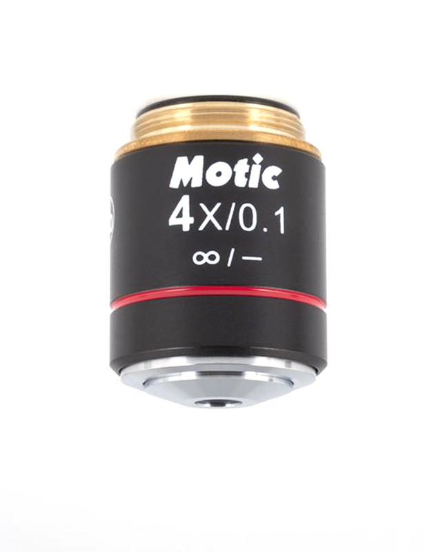 Motic BA Objective - CCIS EC Plan Achromat 4X/0.1 (WD=15.9mm)