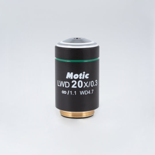 Motic AE Objective - CCIS® Plan achromatic objective LWD PL 20X/0.3 (WD=4.7mm)