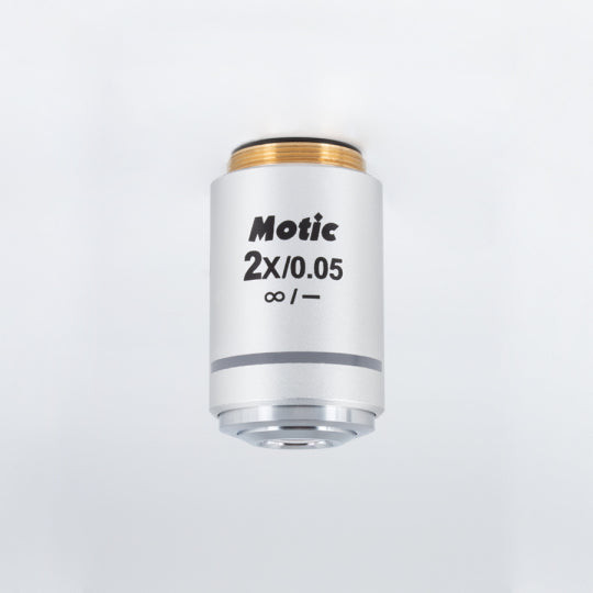 Motic Panthera/PA Objective - CCIS® Plan achromatic objective UC 2X/0.05 (WD=7.2mm)