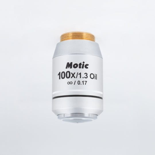 Motic BA/PA Objective - CCIS® Plan FLUOR objective PL UC FL 100X/1.30/S-Oil (WD=0.1mm)