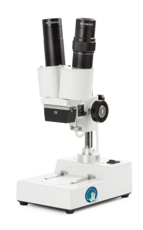 Euromex 50.900 Binocular stereo microscope AP-2, head with straight tubes, 20x magnification with 10 W incident illumination