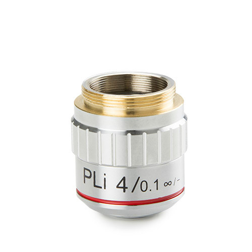 Euromex BS.8404 Plan PLi 4x/0.10 infinity corrected IOS objective. Working distance 21.0 mm
