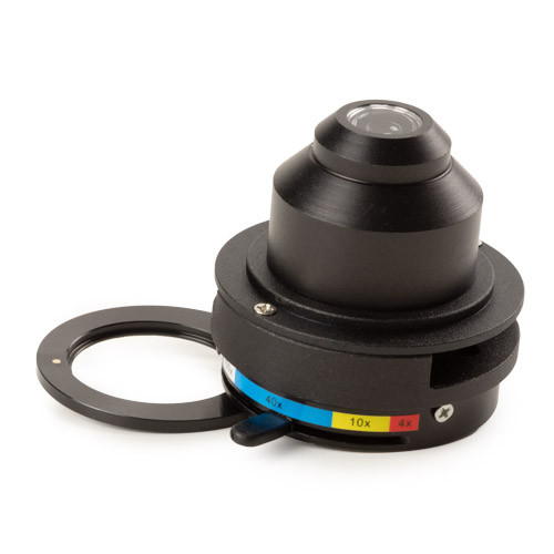 Euromex BS.9102 Abbe condenser 1.25 NA with slot for darkfield and phase contrast sliders. Without darkfield slider and without phase contrast sliders.