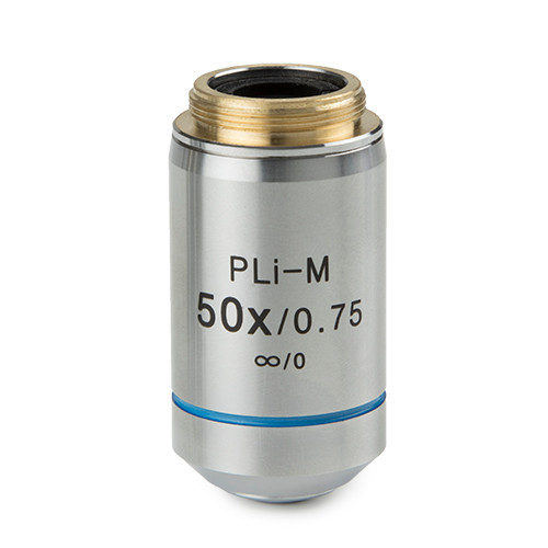 Euromex IS.8150 Plan PLMi 50x/0.70 IOS objective for iScope Materials science. Working distance 0,32 mm. No cover glass correction