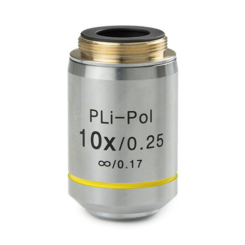 Euromex IS.7910-T Plan strain-free PLPOLi 10x/0.25 IOS objective for iScope transmitted polarization, no cover glass correction, working distance 10 mm